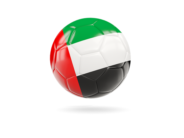 Glossy soccer ball. Download flag icon of United Arab Emirates at PNG format