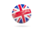 United Kingdom. Glossy soccer ball. Download icon.