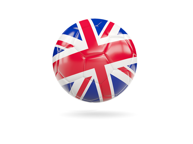 Glossy soccer ball. Download flag icon of United Kingdom at PNG format