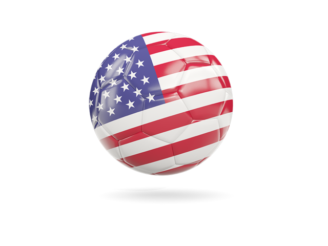 Глянцевый футбольный мяч. Скачать флаг. США
