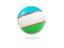 Uzbekistan. Glossy soccer ball. Download icon.