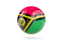 Vanuatu. Glossy soccer ball. Download icon.