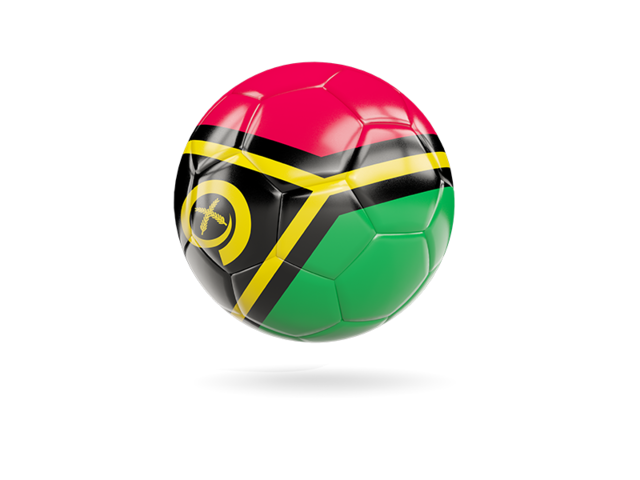 Glossy soccer ball. Download flag icon of Vanuatu at PNG format