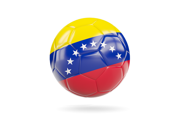 Glossy soccer ball. Download flag icon of Venezuela at PNG format