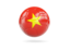 Vietnam. Glossy soccer ball. Download icon.