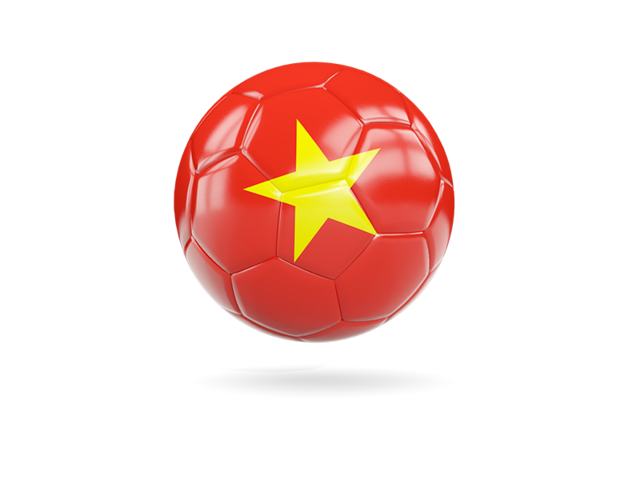 Glossy soccer ball. Download flag icon of Vietnam at PNG format