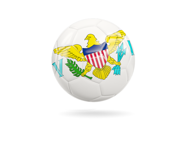 Glossy soccer ball. Download flag icon of Virgin Islands of the United States at PNG format