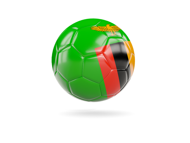 Glossy soccer ball. Download flag icon of Zambia at PNG format