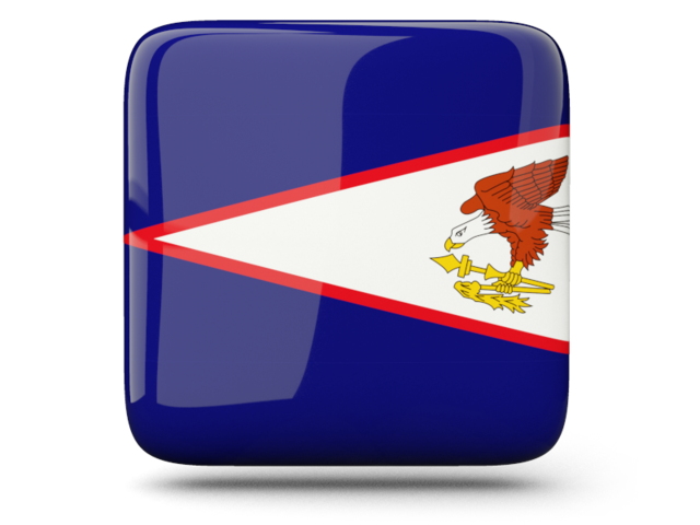 Glossy square icon. Download flag icon of American Samoa at PNG format