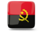 Angola. Glossy square icon. Download icon.