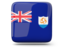 Anguilla. Glossy square icon. Download icon.