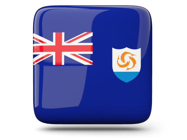 Glossy square icon. Download flag icon of Anguilla at PNG format