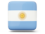 Argentina. Glossy square icon. Download icon.