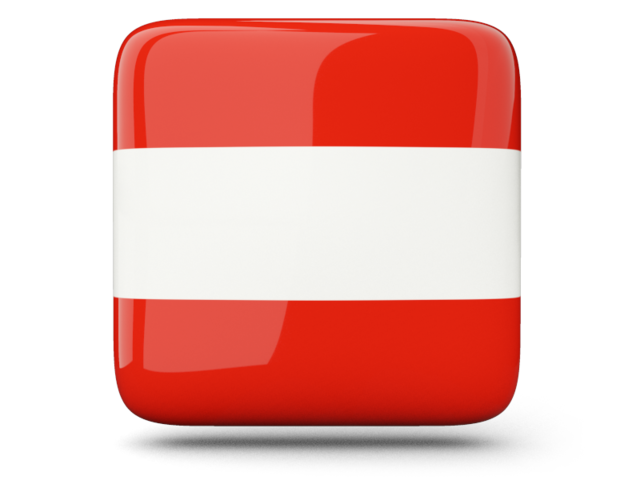Glossy square icon. Download flag icon of Austria at PNG format