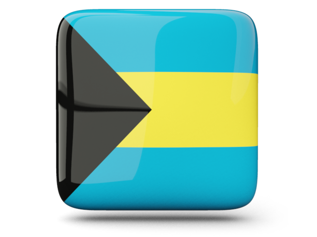 Glossy square icon. Download flag icon of Bahamas at PNG format