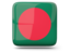 Bangladesh. Glossy square icon. Download icon.