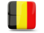 Belgium. Glossy square icon. Download icon.