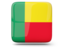 Benin. Glossy square icon. Download icon.