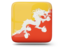 Bhutan. Glossy square icon. Download icon.