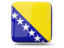 Bosnia and Herzegovina. Glossy square icon. Download icon.