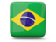 Brazil. Glossy square icon. Download icon.