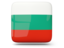 Bulgaria. Glossy square icon. Download icon.