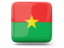 Burkina Faso. Glossy square icon. Download icon.