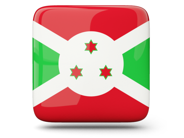 Glossy square icon. Download flag icon of Burundi at PNG format