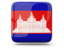 Cambodia. Glossy square icon. Download icon.