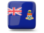 Cayman Islands. Glossy square icon. Download icon.