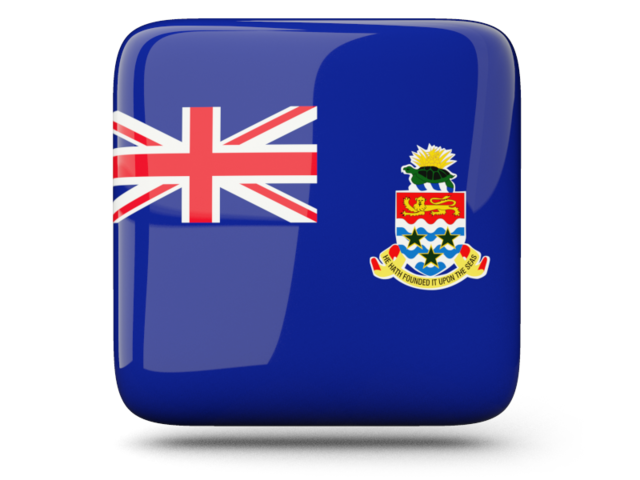 Glossy square icon. Download flag icon of Cayman Islands at PNG format