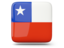 Chile. Glossy square icon. Download icon.