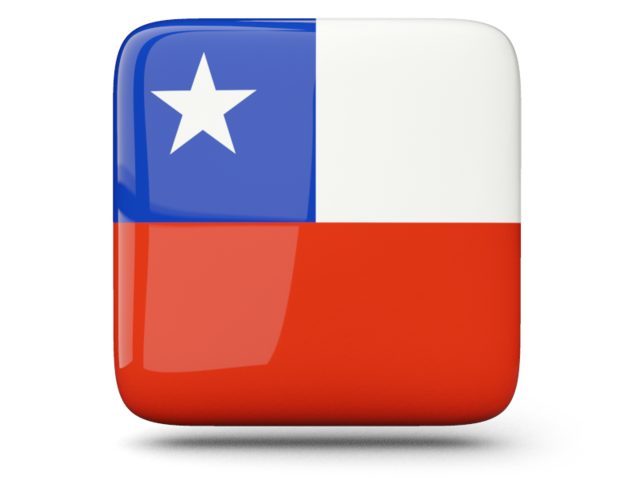 Glossy square icon. Download flag icon of Chile at PNG format