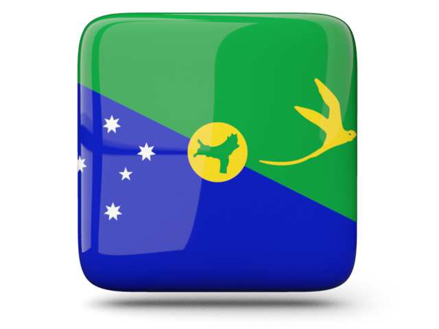 Glossy square icon. Download flag icon of Christmas Island at PNG format