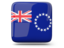 Cook Islands. Glossy square icon. Download icon.