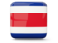 Costa Rica. Glossy square icon. Download icon.