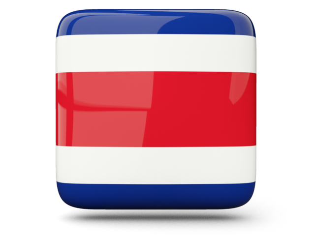 Glossy square icon. Download flag icon of Costa Rica at PNG format