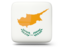 Cyprus. Glossy square icon. Download icon.