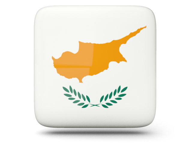 Glossy square icon. Download flag icon of Cyprus at PNG format