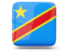 Democratic Republic of the Congo. Glossy square icon. Download icon.