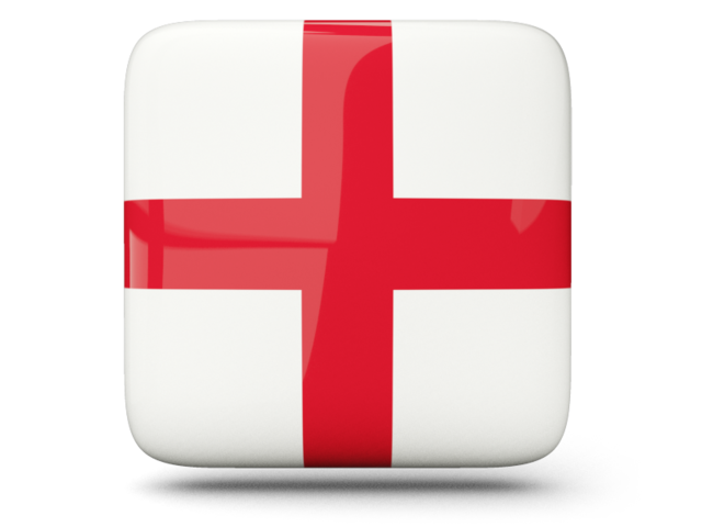 Glossy square icon. Download flag icon of England at PNG format
