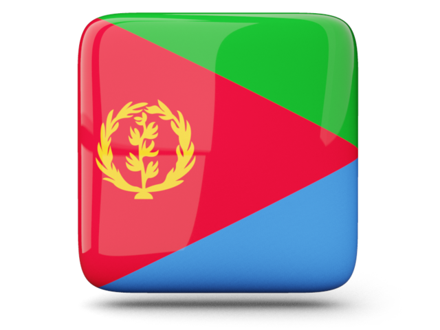 Glossy square icon. Download flag icon of Eritrea at PNG format