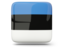 Estonia. Glossy square icon. Download icon.