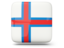 Faroe Islands. Glossy square icon. Download icon.