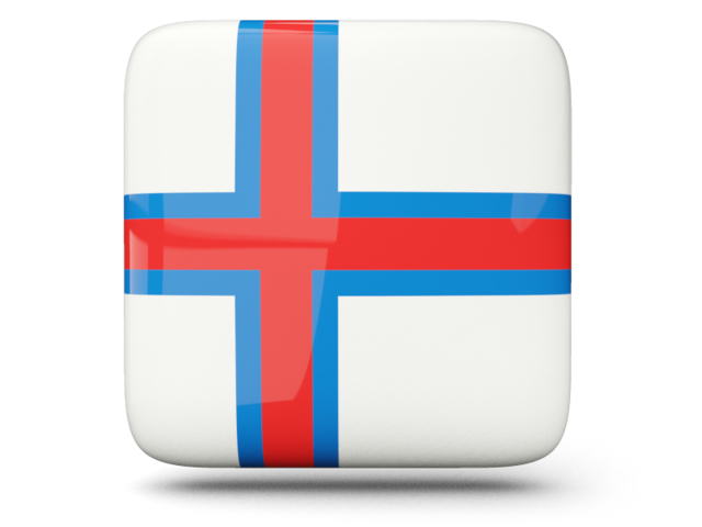 Glossy square icon. Download flag icon of Faroe Islands at PNG format