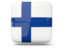 Finland. Glossy square icon. Download icon.