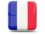 France. Glossy square icon. Download icon.