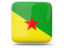 French Guiana. Glossy square icon. Download icon.