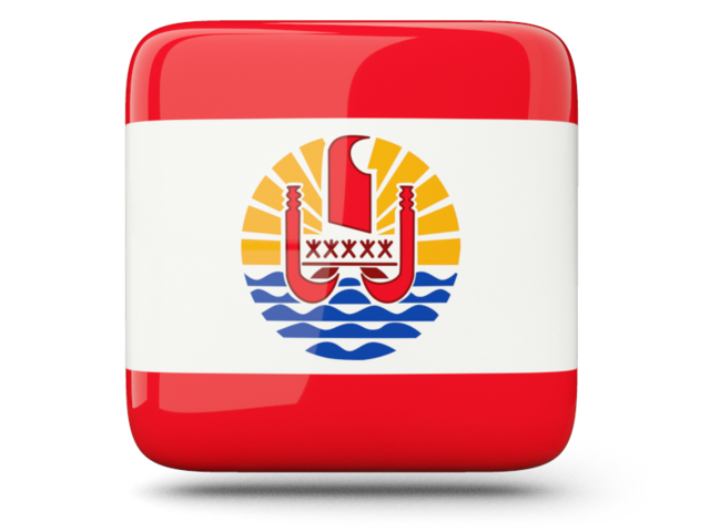 Glossy square icon. Download flag icon of French Polynesia at PNG format