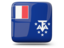 French Southern and Antarctic Lands. Glossy square icon. Download icon.